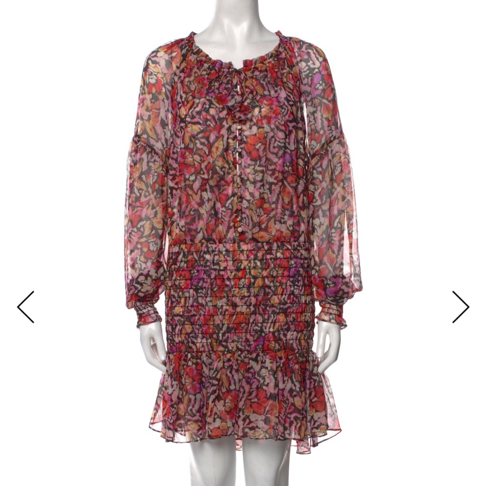 Misa Los Angeles Pink and Orange Dress